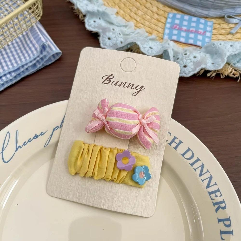 2 Pcs Set Korean Style Elastic Hair Band Elastic Stretch Bow Hair Accessory  for Girls