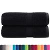 VidaXL Premium Washcloths SOLUND 2 Pieces Black 30 X 30 Cm 600 G/m² 137419