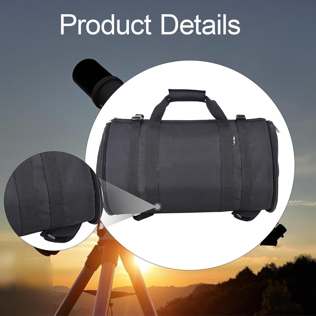 Telescope Bag Backpack Large Capacity Shock Absorbent Multifunction Accessories with Adjustable