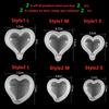 2Style 3Sizes Heart Shape Silicone Molds Epoxy Resin Casting Mold for DIY Crafts Jewelry Making Pendants Decorations Accessories