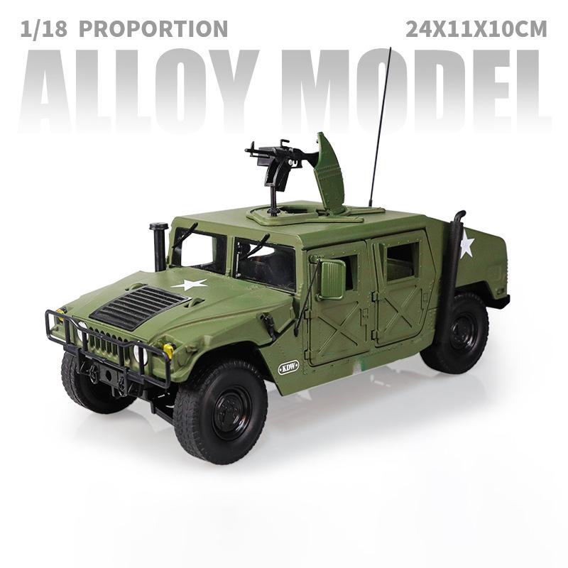 

1:18 Hummer H1 Military Explosion Proof Armored Car Alloy Metal Diecast Model Car Desktop Display Collectible Ornaments Holiday