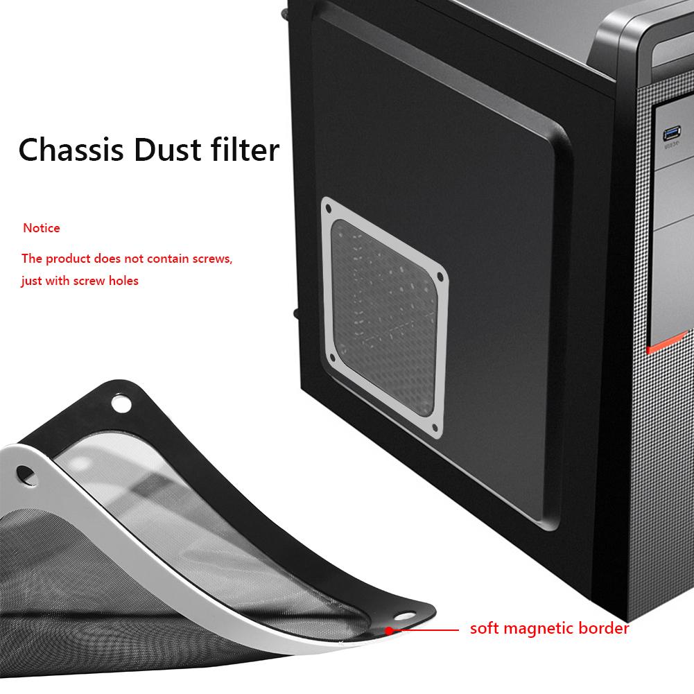 8-14cm PC Computer Case Cooling Fan Magnetic Dust Filter Dustproof Mesh Cover Chassis Cooling Dust Filter