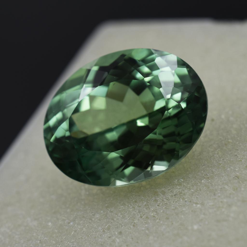 7 Carat Bluish Green Loose Gemstone Natural Teal Sapphire Oval Cut