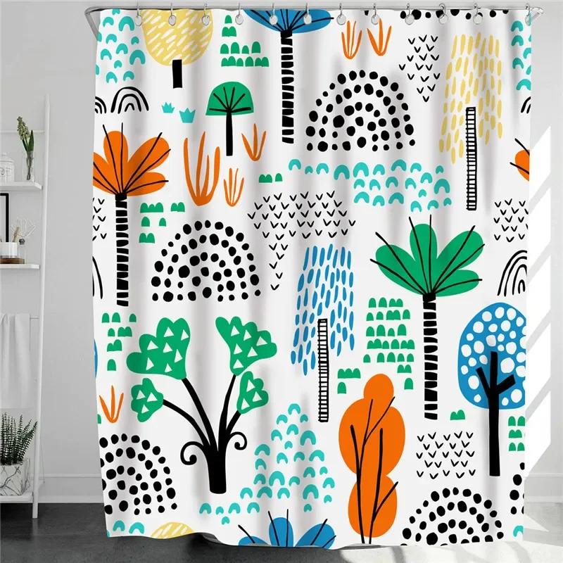 Giraffe With Colorful Glasses Shower Curtain Fashion Simple Design Home Decorative Curtains For Bathroom Art Painted Decor Cloth