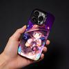 Megumin Anime K-KonoSubaS Phone Case For iPhone17, 16,15,14,13,12 Pro Max Black Candy Matte Shockproof Cover