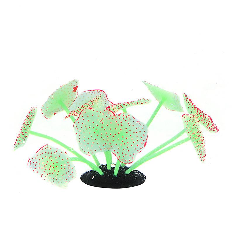 Colorful Silicone Simulation Coral  Ornaments Realistic Mushroom Shape Aquarium Fishbowl Glowing