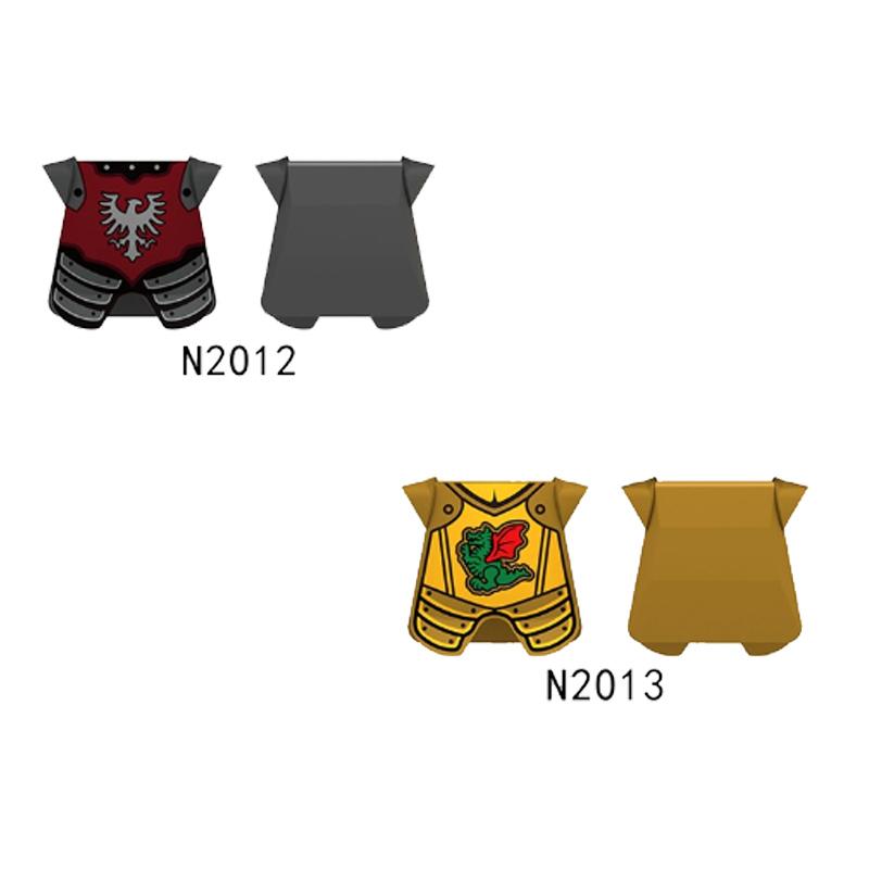 Medieval Military Castle Knight Building Blocks Riding Horse Wolf Bear Animal Vest Weapon Flag Saddle Dragon Toy Brick Gift K024