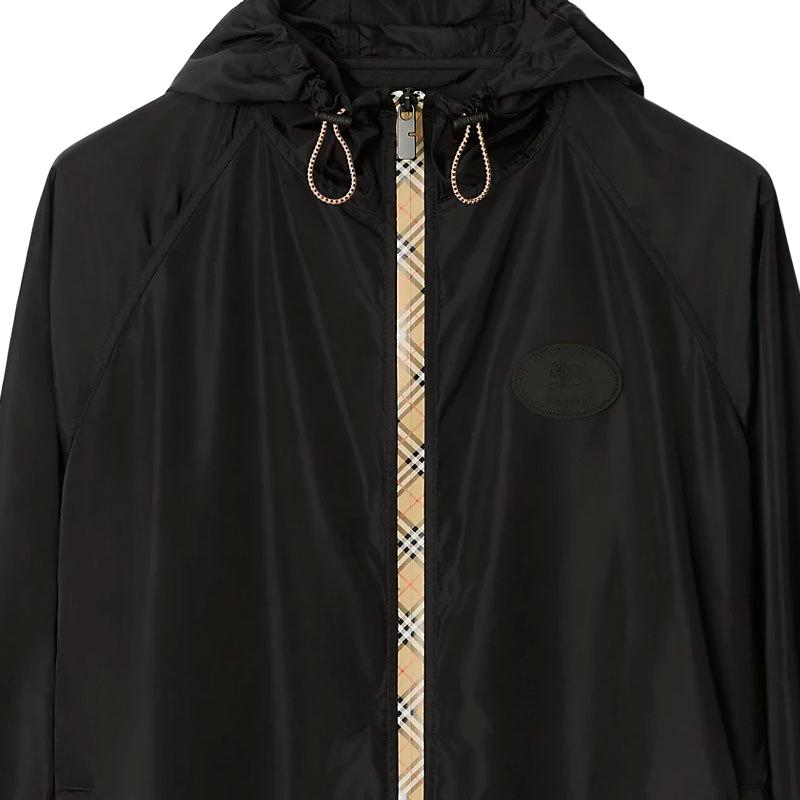 Burberry Logo Patch Hooded Zipped Bomber Jacket 81203691