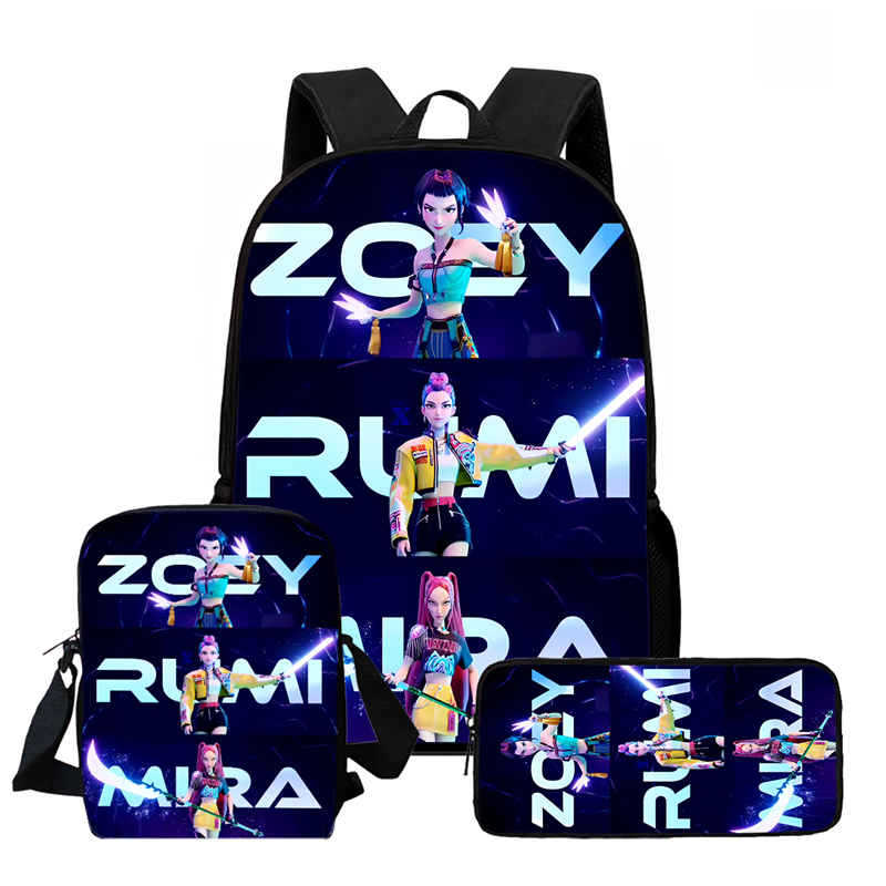 K-Pop  Demon Hunter  Girl Group Backpack Printed Casual Lightweight Rucksack & Set