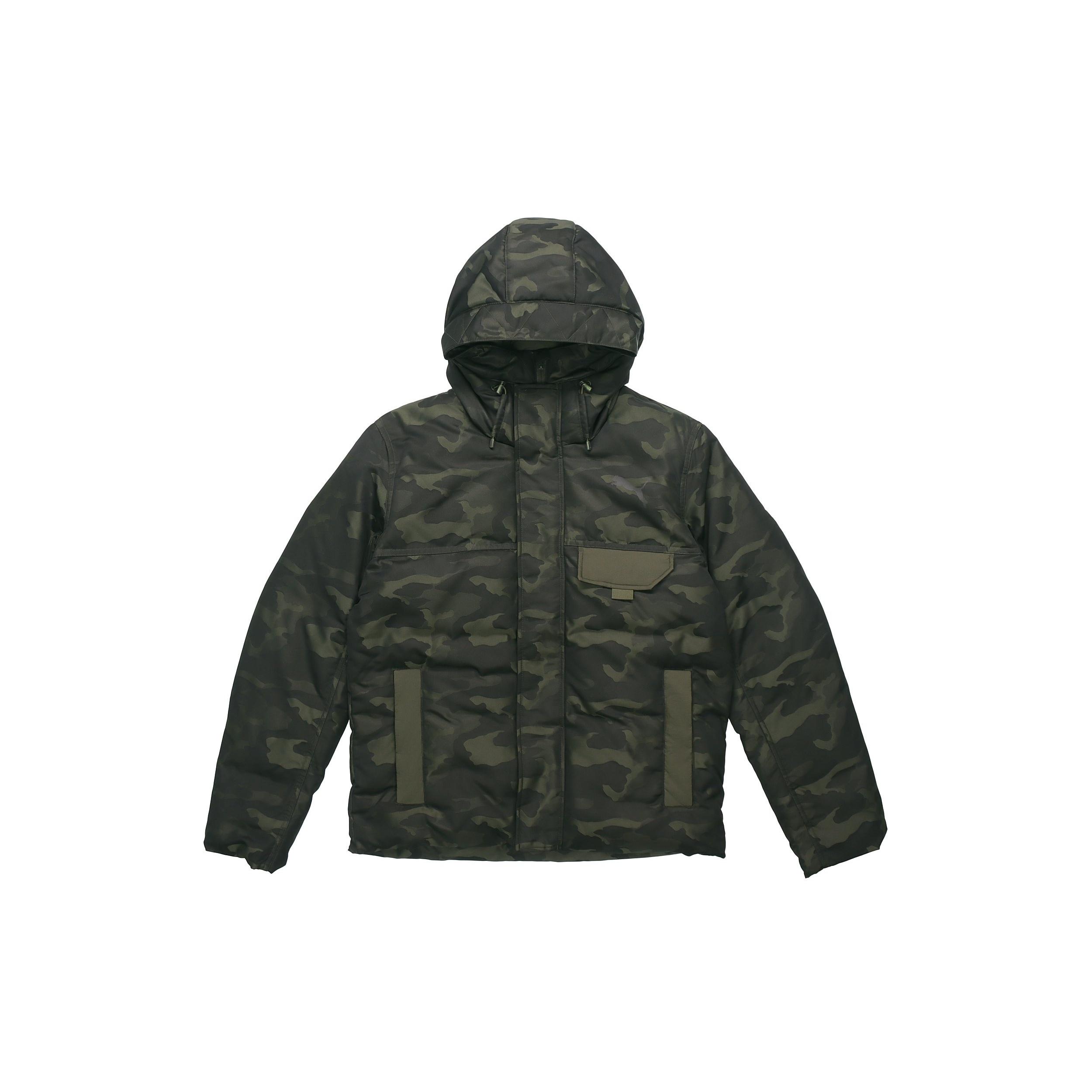 PUMA Streetstyle 480 Hooded Camo Down Jacket  Black  Men s 581639-70 XL