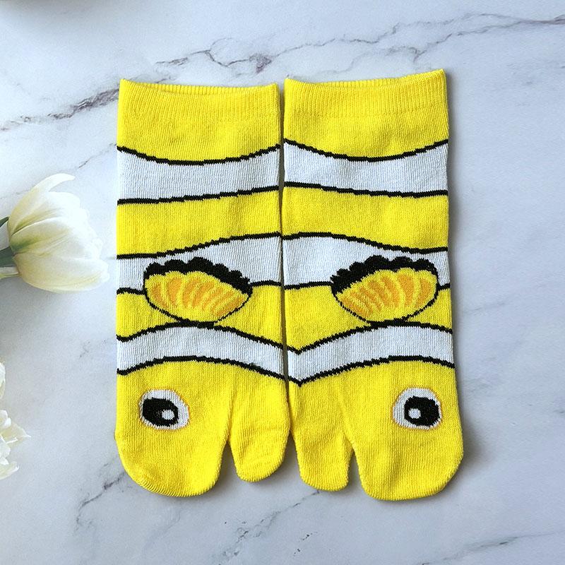 Funny Socks Split Toe Socks Funny Gifts Autumn And Winter Middle Tube Boneless Seam Head Socks New Year Gift Christmas Gift