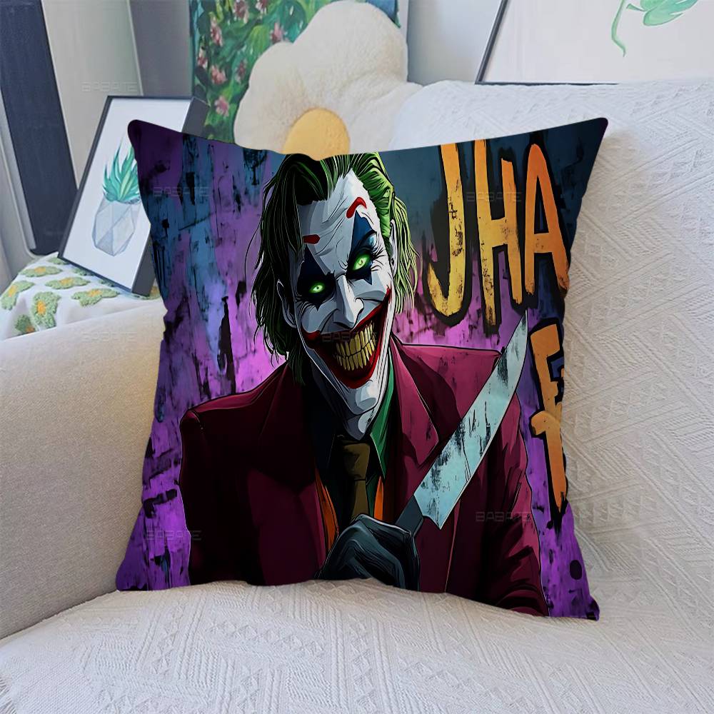 J-Joaquin P-Phoenix J-Joker Anime Decorative Room Aesthetics Pillow Case Home Decor Bedroom Sofa Bed Couch Pillow Cover 45x45