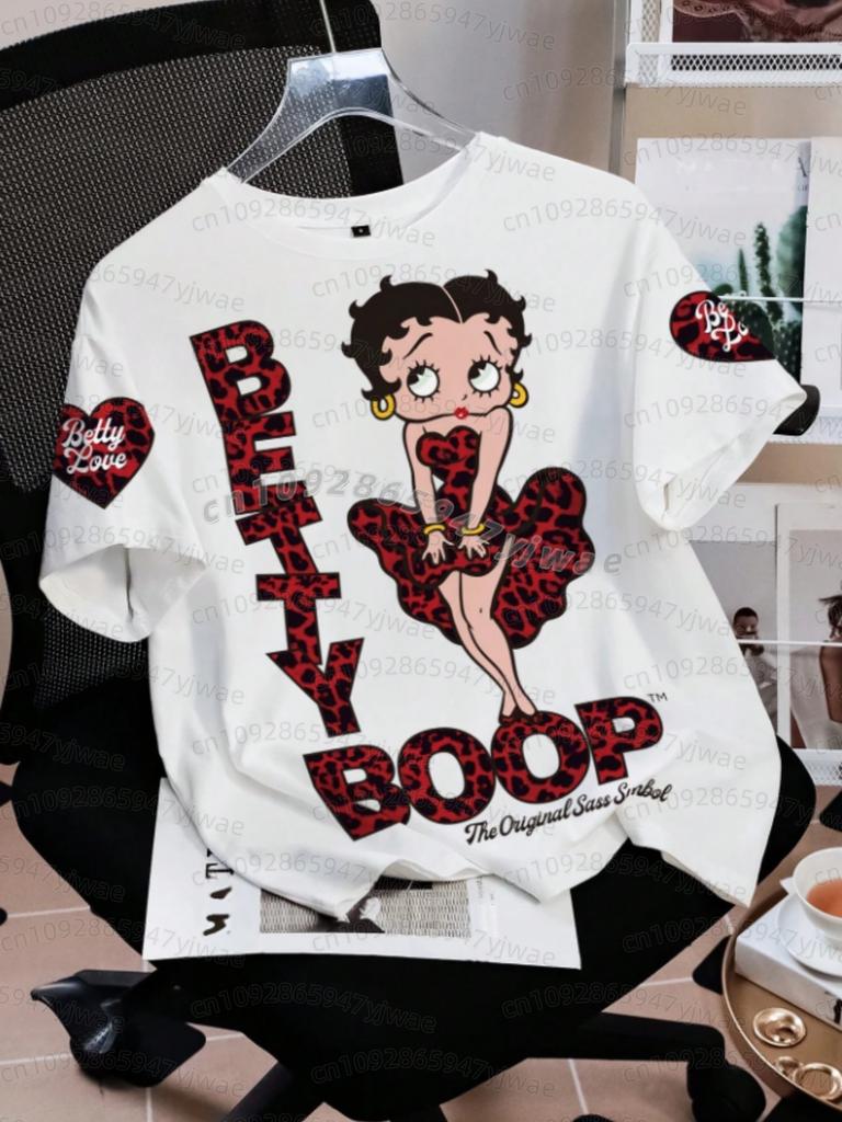 2026 SUMMER Cartoon Betty Boop Print men Women's Short Sleeve T-Shirt Casual 3d Print Summer MEN WOMEN Sport Tops T-shirt Tee