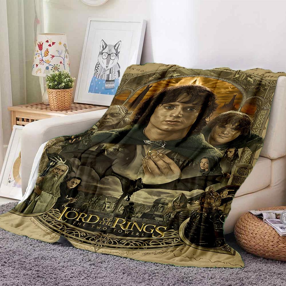 1pc Lord of the Rings Blanket Lightweight Flannel Throw For Sofa, Bed, Travel, Livingroom, Office, Couch, Chair, And Bed