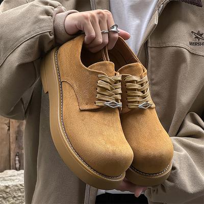 2024 neue erhöhende Derby-Schuhe Herren Casual Workwear Paar Schuhe Retro Big Head Lederschuhe 1088-X