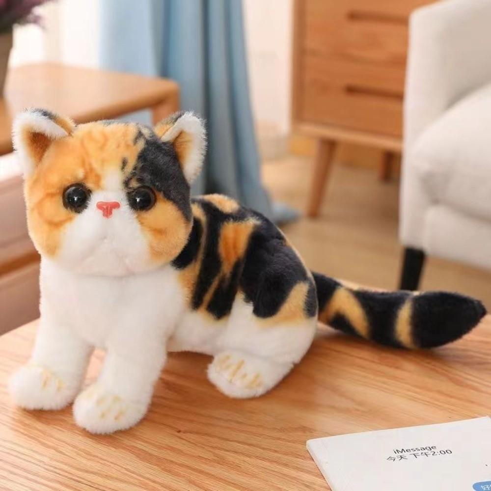 Plush Cat Doll 20cm Animal Figure Creative Cat Toy Stuffed Doll  Kids Gift Birthday