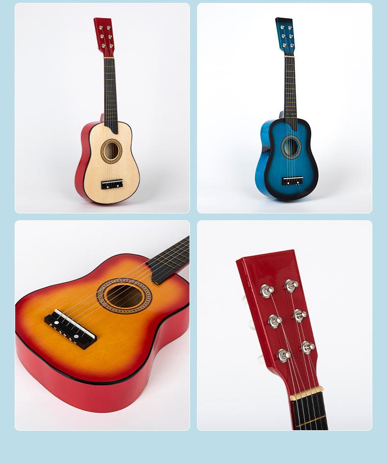Colorful 25-inch Basswood Guitar for Kids – Beginner's Toy Instrument and Gift