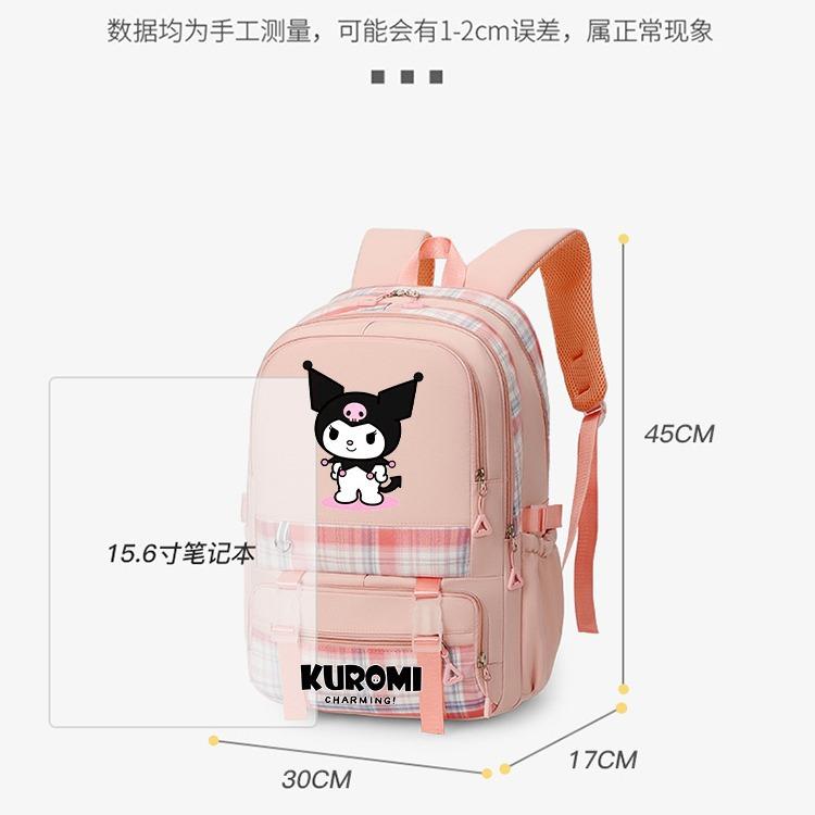 Cute Student Backpack With Schoolbag Soft Cloth Spine Guard Lightweight Large-Capacity Girls Backpack