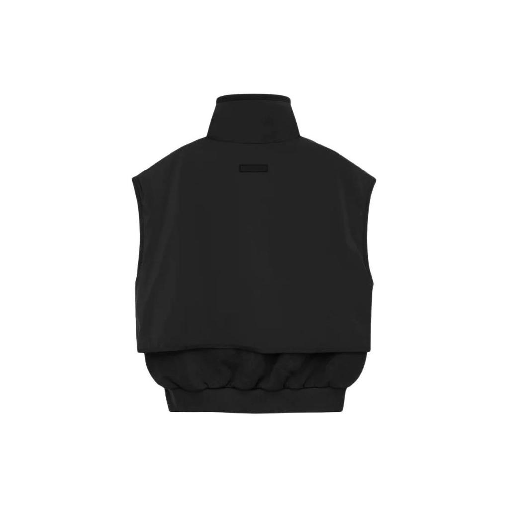Fear of God Essentials Nylon Fleece Mockneck Vest Jet Black/Jet Black Men Outerwear Multi-Color 202SP244294F