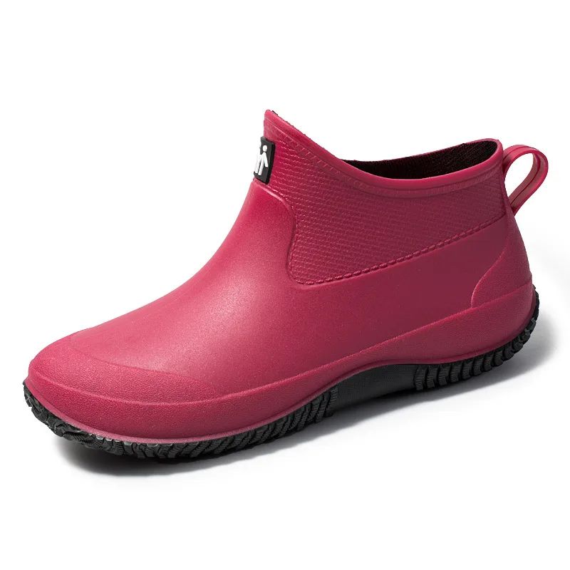 Women's Ankle Rain Boots Summer Wear-resistant Anti-Slip Couple Men and Women Short Rubber Boots Suitable for Outdoor Camp