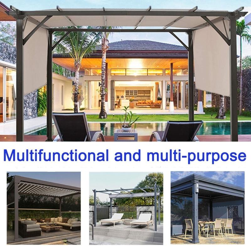 Universal Gazebo Replacement Canopy Waterproof 190T Polyester Fabric Fit Most Outdoor Patios Shelter Top For All Weather Protective