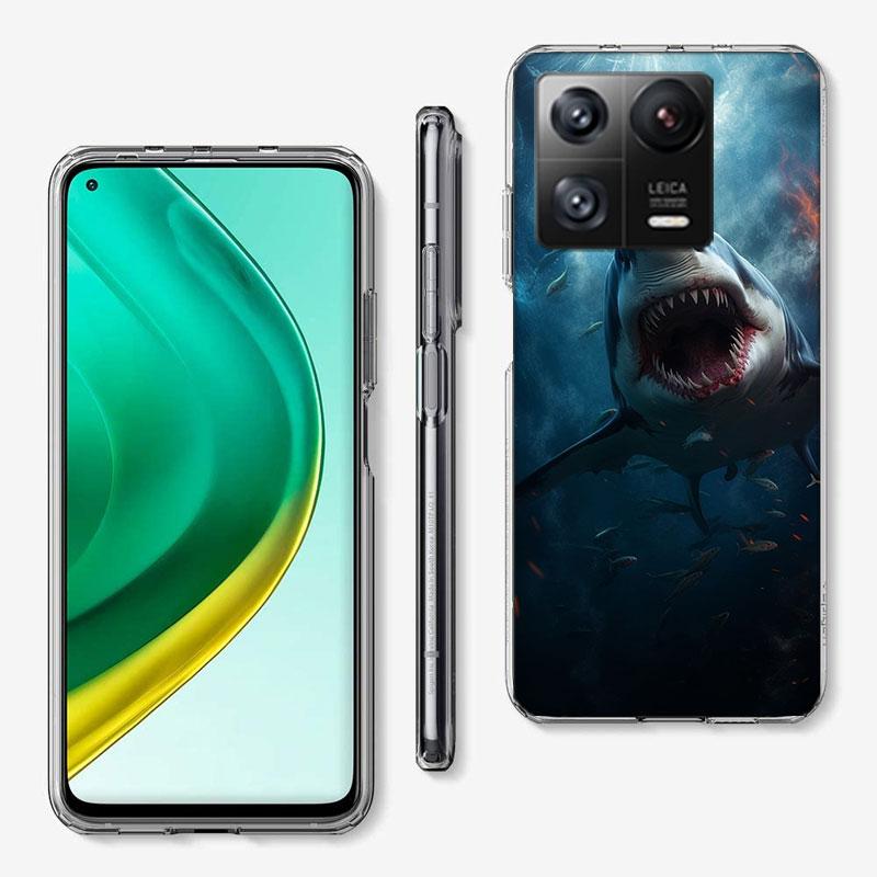 The Mouth of the Deep Sea Evil Shark Phone Case For Xiaomi Poco F7 Ultra X7 X6 M8 M7 M6 M4 M3 Pro X4 Mi 15 15T 14 14T 12T 12S 10