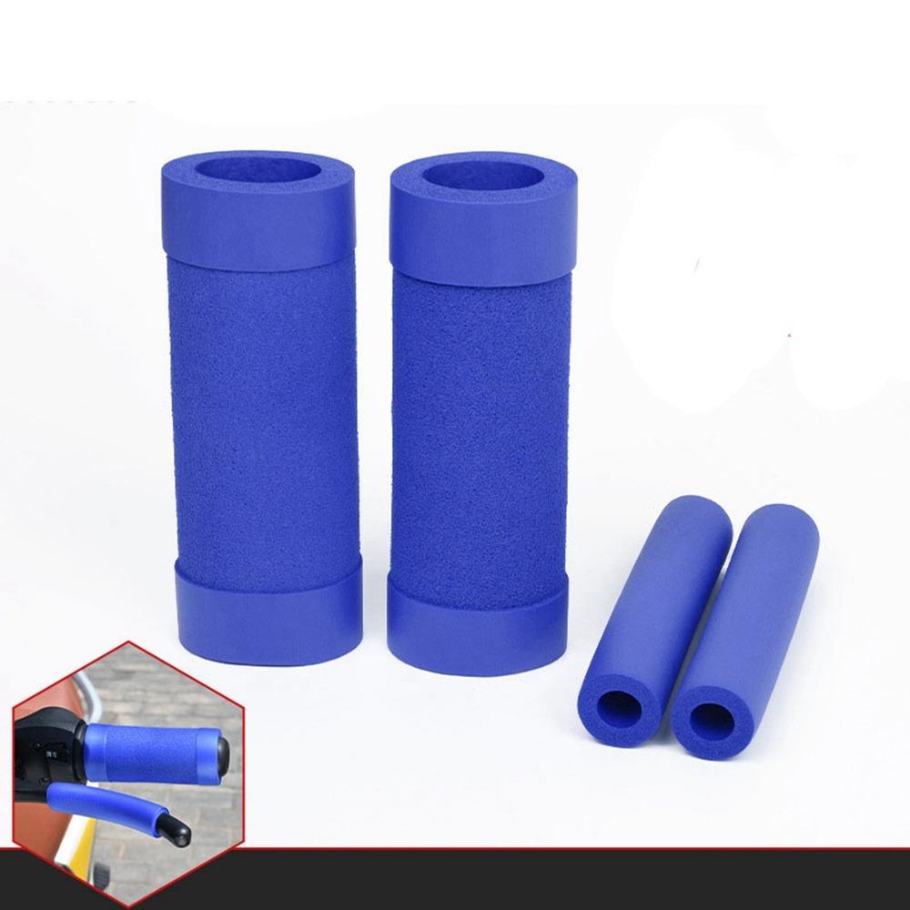 Frosted Sponge Electric bike Handlebar Anti-slip Shock-absorbing Frosted Handlebar Cover Universal Bicycle Handlebar Cover синий
