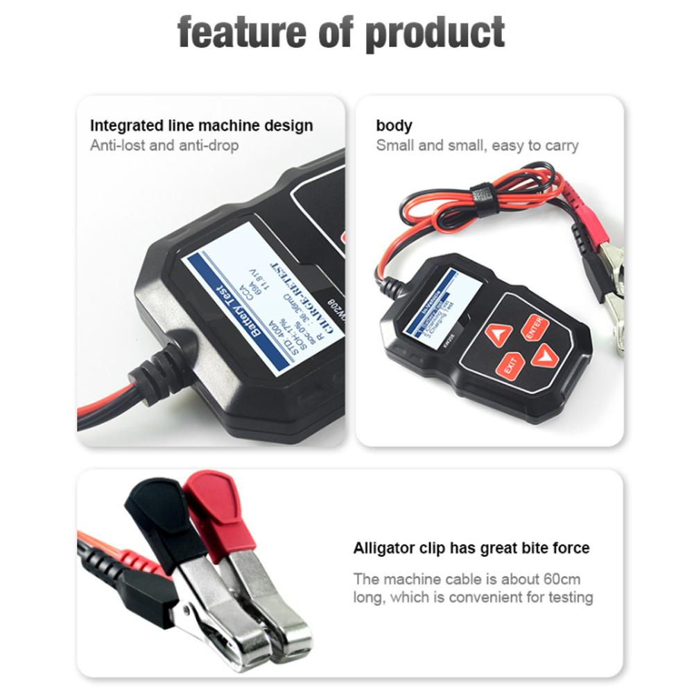 12V Car Battery Load Tester Professional Automotive Alternator Analyzer Waveform Voltage Test For Car Boat Motorcycle