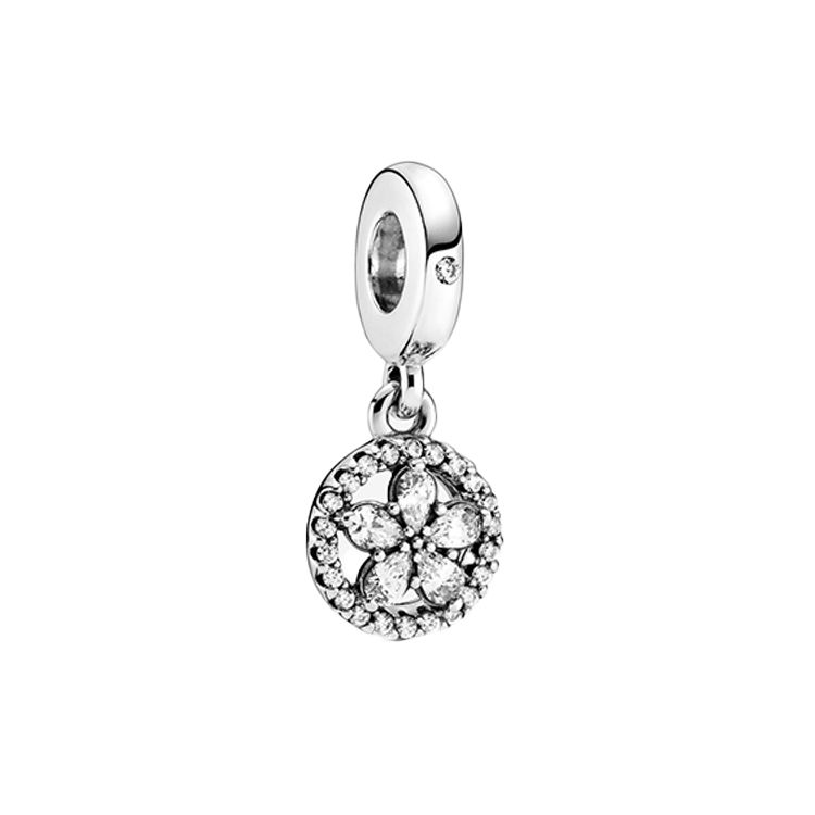 Pandora Snowflake Radiant Round Pendant Women Jewelry Silver 799222C01 Silver