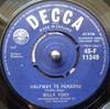 7inch Record BILLY FURY  Halfway To Paradise 45F11349 Decca 1961 UK Rock Used