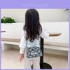 Stylish Korean Kids Mini Bag For Girls Vintage Canvas Tote Bag With Zipper Closure