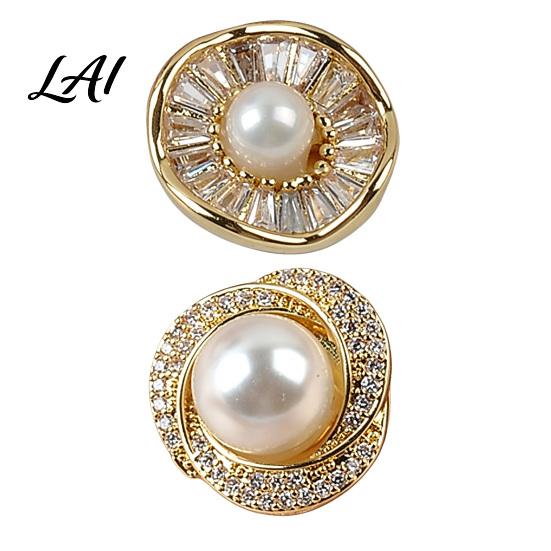 No Damage Scarf Button Faux Pearl Magnetic Pin Sew Safety Secure Pin for Shirts Sweater Reusable Clothing Decorative Brooch Anti Exposure Buttons