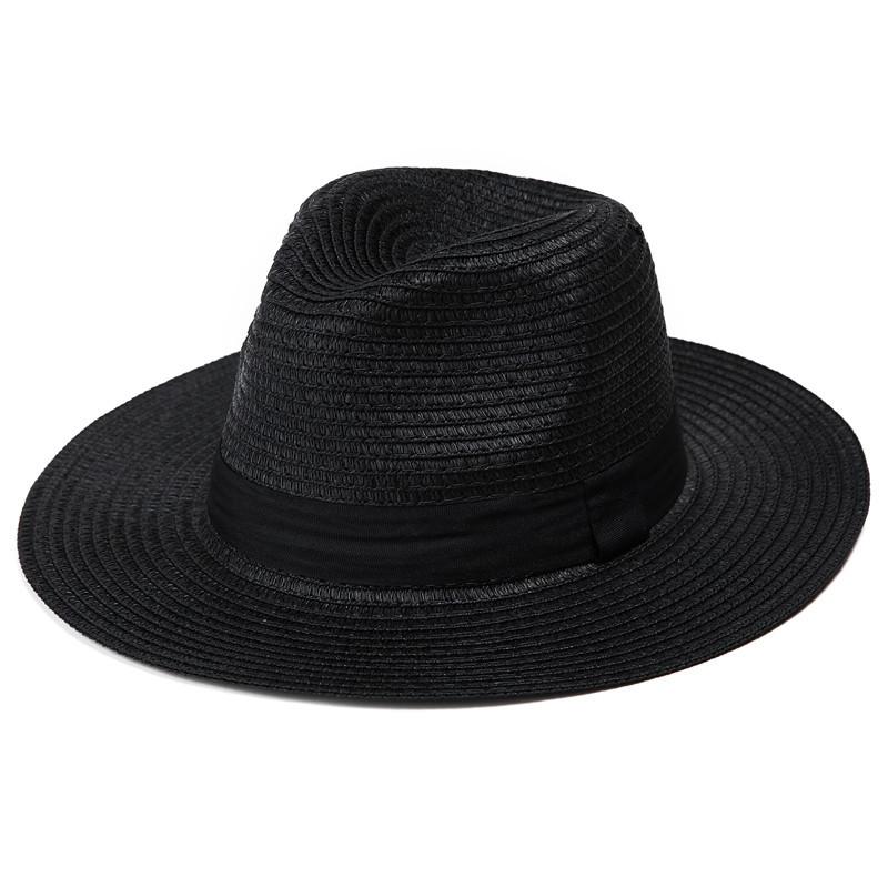 Hat Men'S Summer Tide Travel Vacation Beach Wide Edge Sun Protection Sun Men'S Sunshade Top Hat Panama Straw Hat Women