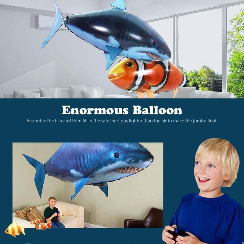 Remote Control Flying Shark Clownfish Balloon Helicopter For Kids Stunning Gift Idea