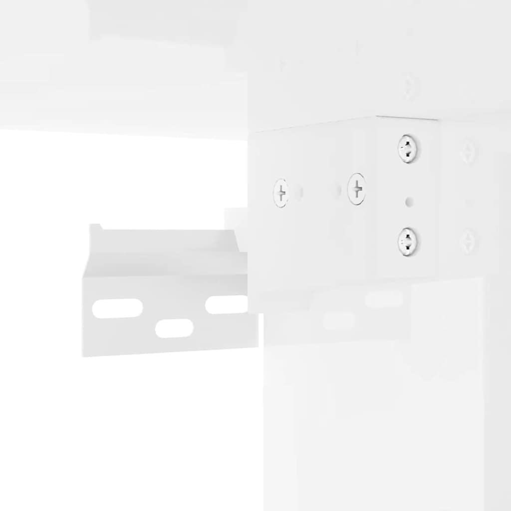 Wall Mounted TV Cabinet Glossy White 30 X 31 X 40 Cm Engineered Wood