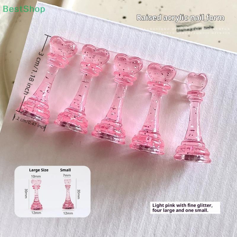 5Pcs Magnetic Acrylic Nail Practice Stand Tips Holders,Wearable Nail Display Standool