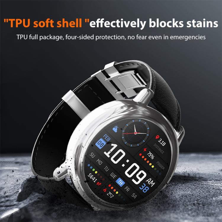 Tempered‑Film‑Integrated Electroplated Soft‑TPU Full‑Edge Shock‑Resistant Watch Protective Shell For Garmin Vivoactive 5 Smart Watch