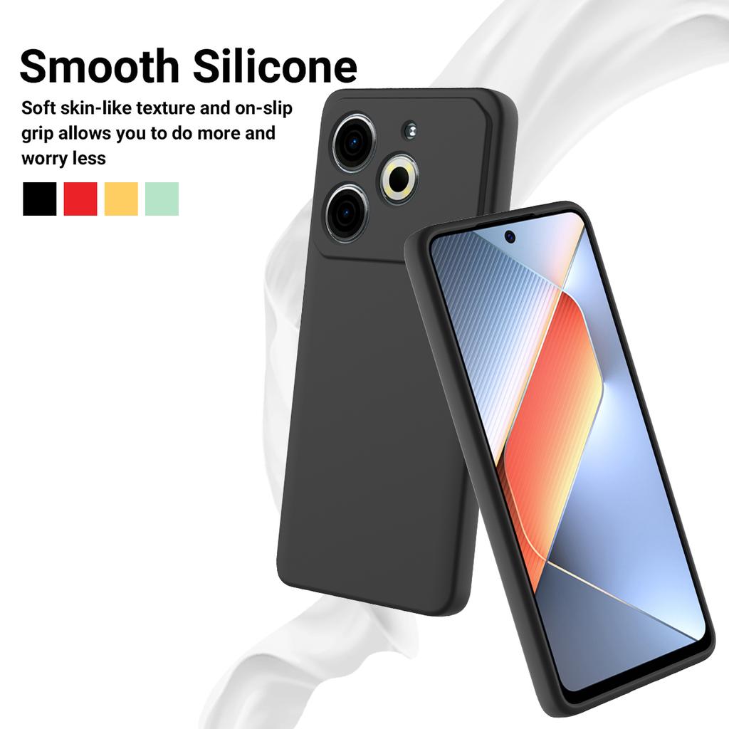 For TECNO Pova 6 Neo Case Anti-Drop Liquid Silicone Phone Cover with Strap