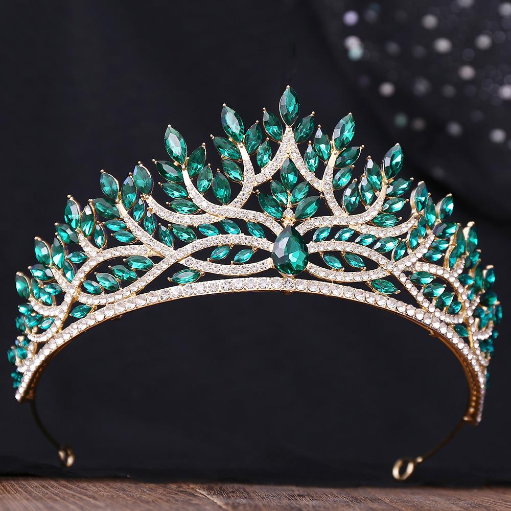 

European and American Crown Bride Luxury Crystal Crown, Photo Birthday Wedding Dress Wedding Accessories 2026 17*7.7CM