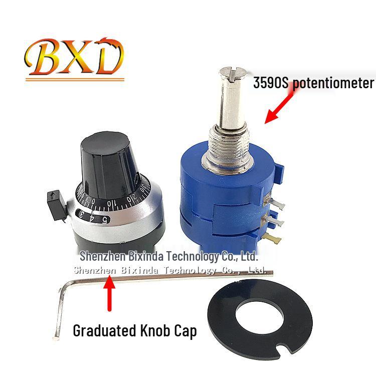 3590S-2-102L 1K Precision Multi-turn Potentiometer with Scale Knob Cap