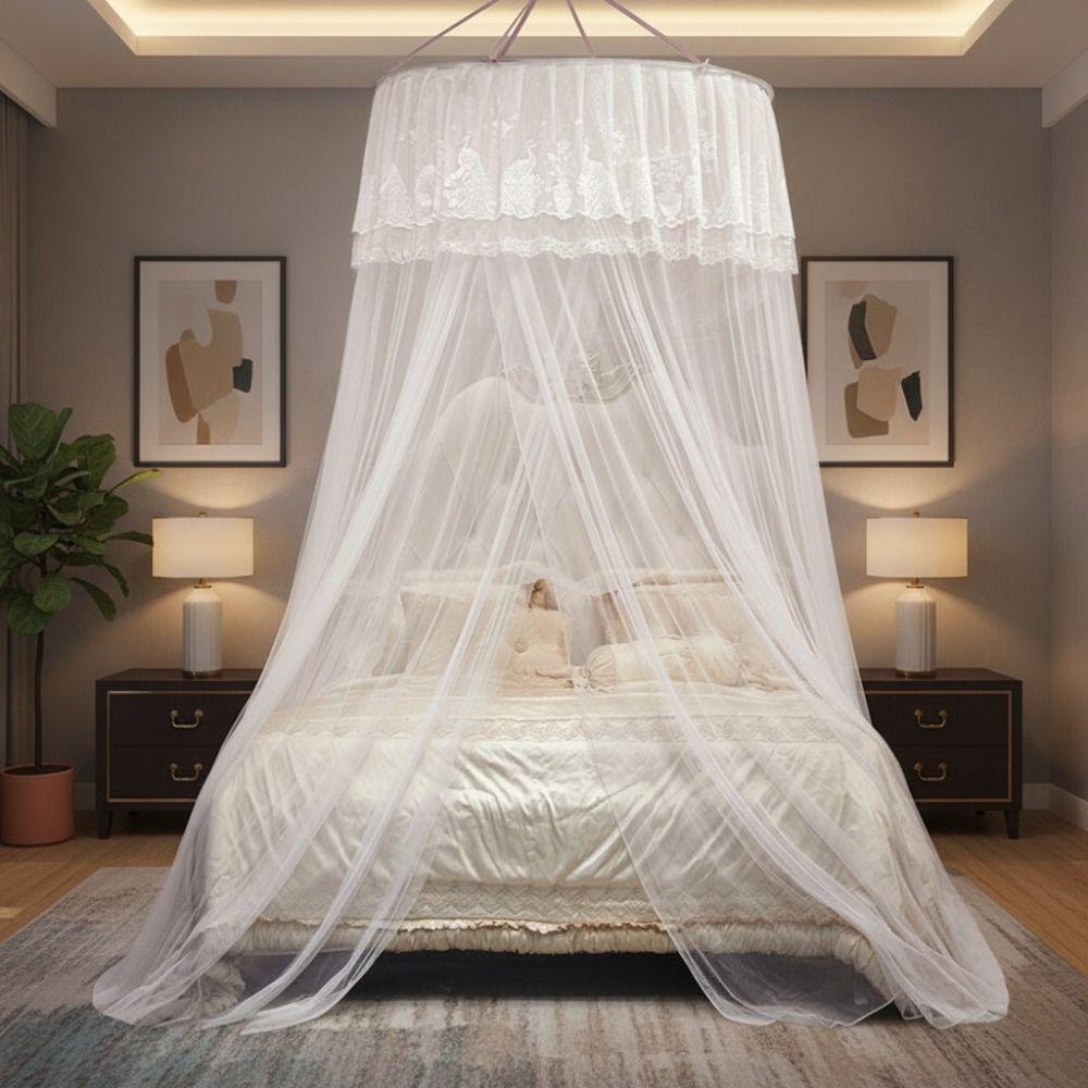 Lace Dome Mosquito Net Fine Mesh Queen-Size Bed Tent Universal Bed Curtain Bedroom