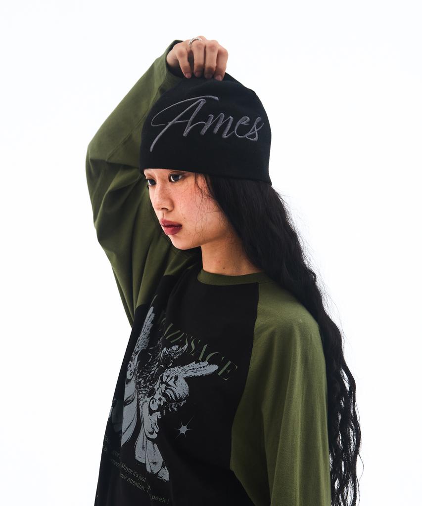 AMES-WORLDWIDE Big Typo Beanie Black