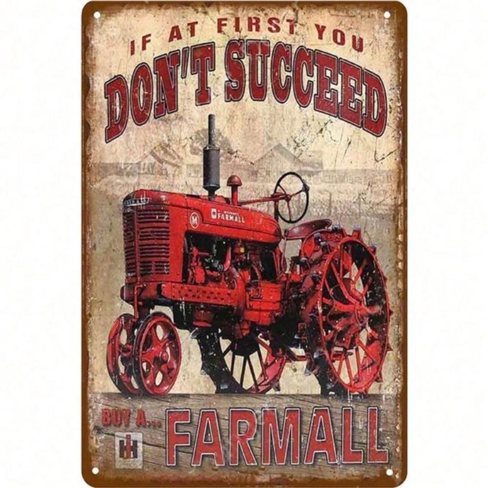 Vintage Metal Wall Sign Retro Garage Decor Waterproof