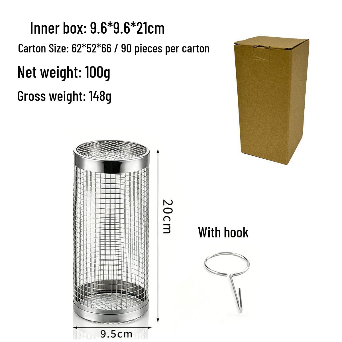 Portable Stainless Steel Rotating BBQ Grill Basket