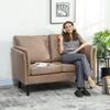 Two-Seater Leathaire Sofa - Light Brown