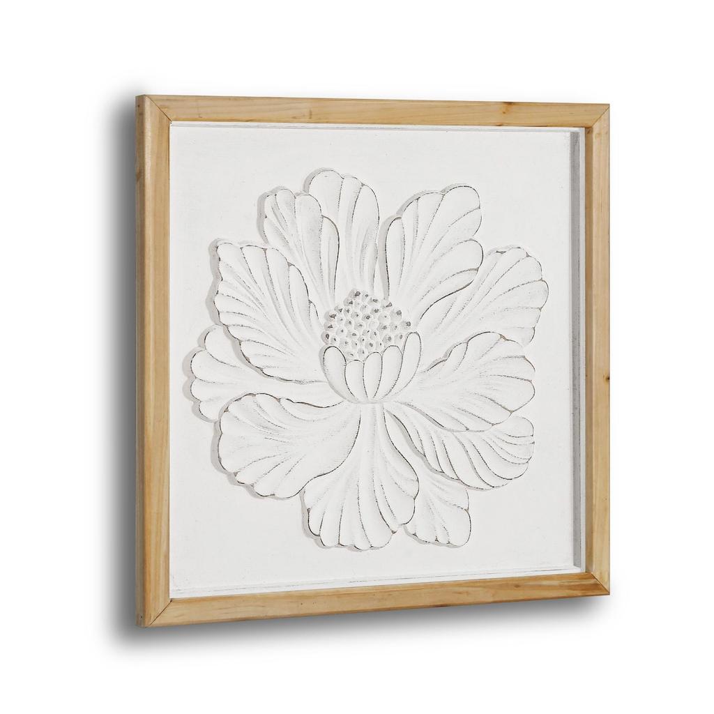 French Retro Floral Relief Living Room, Modern Foyer Bedroom with Framed Decorative Painting