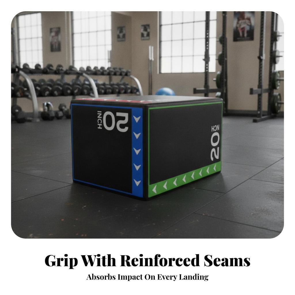Foam Plyometric Training Box Triple-Use Wipe-Clean for Gymnasts