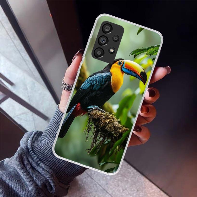 Tropical Toucan Phone Case For Samsung Galaxy A17 A57 A37 A16 A26 A36 A56 A15 A25 A35 A55 A14 A13 A54 A53 A34 A24 A33 A23 Galaxy