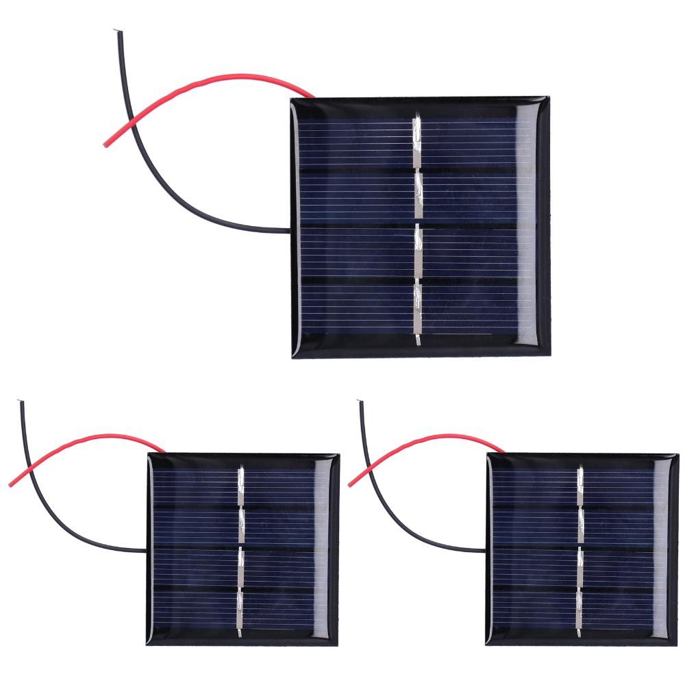 3 Pcs 0.45W 2V Solar Panel Polysilicon Solar Power Cells Durable Solar Panel Cells  Outdoor Trip