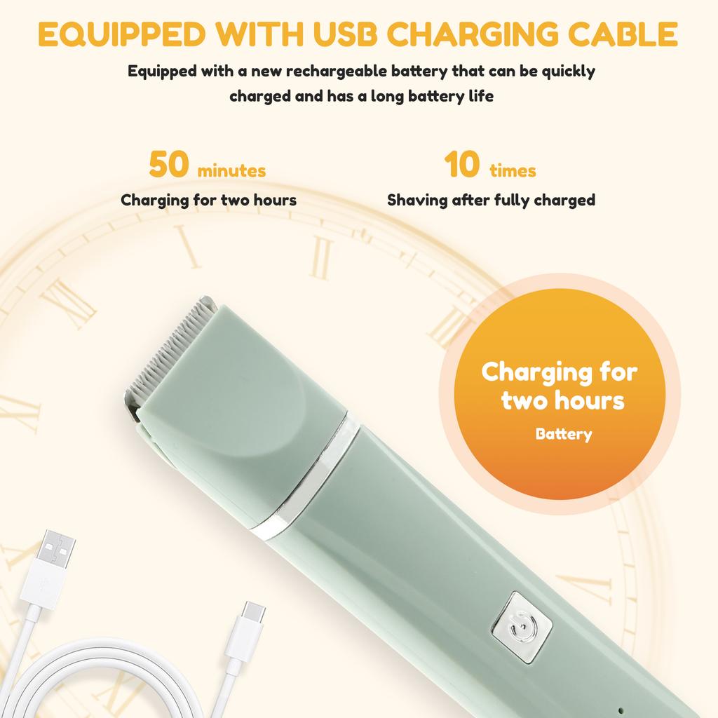 Elektrische Haarschneidemaschine für Haustiere 6500 U/min Zwei Geschwindigkeiten Hunde-Pflegeset Wiederaufladbar Geräuscharm Pfotentrimmer für kleine Hunde und Katzen